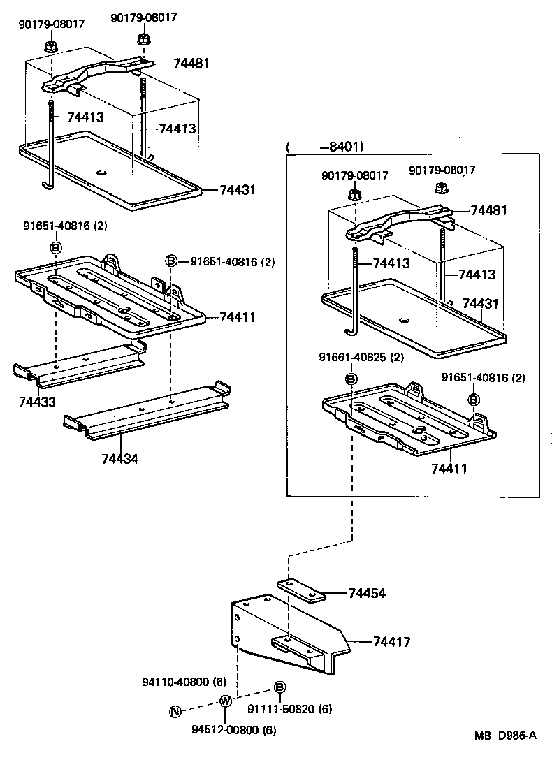 74404-90D01 CLAMP, BATTERY HOLD DOWN product image