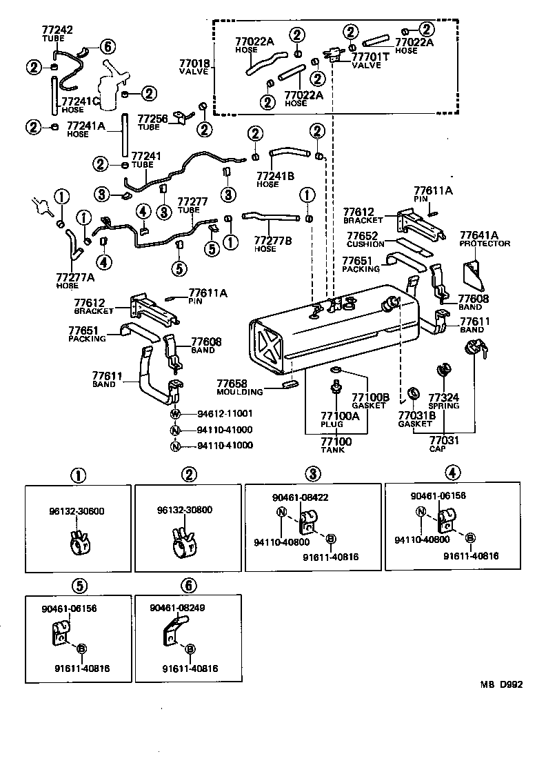 77018-26090 VALVE SUB-ASSY, FUEL VAPOUR SEPARATE product image