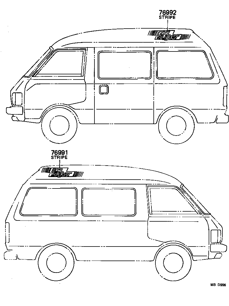75984-95702 STRIPE, SIDE, LH NO.2(FOR LOWER) product image