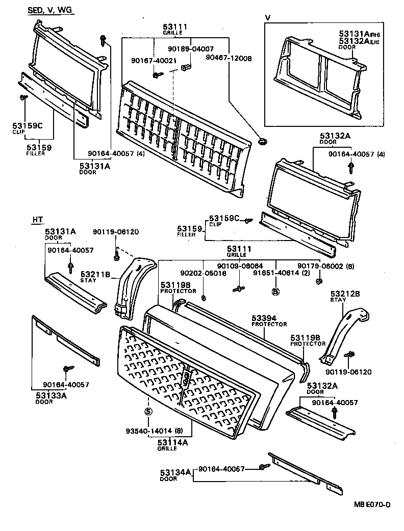 53111-29185 GRILLE, RADIATOR product image