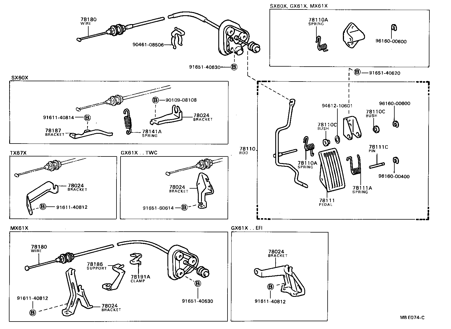 90508-26061 SPRING (FOR ACCELERATOR PEDAL ROD) product image