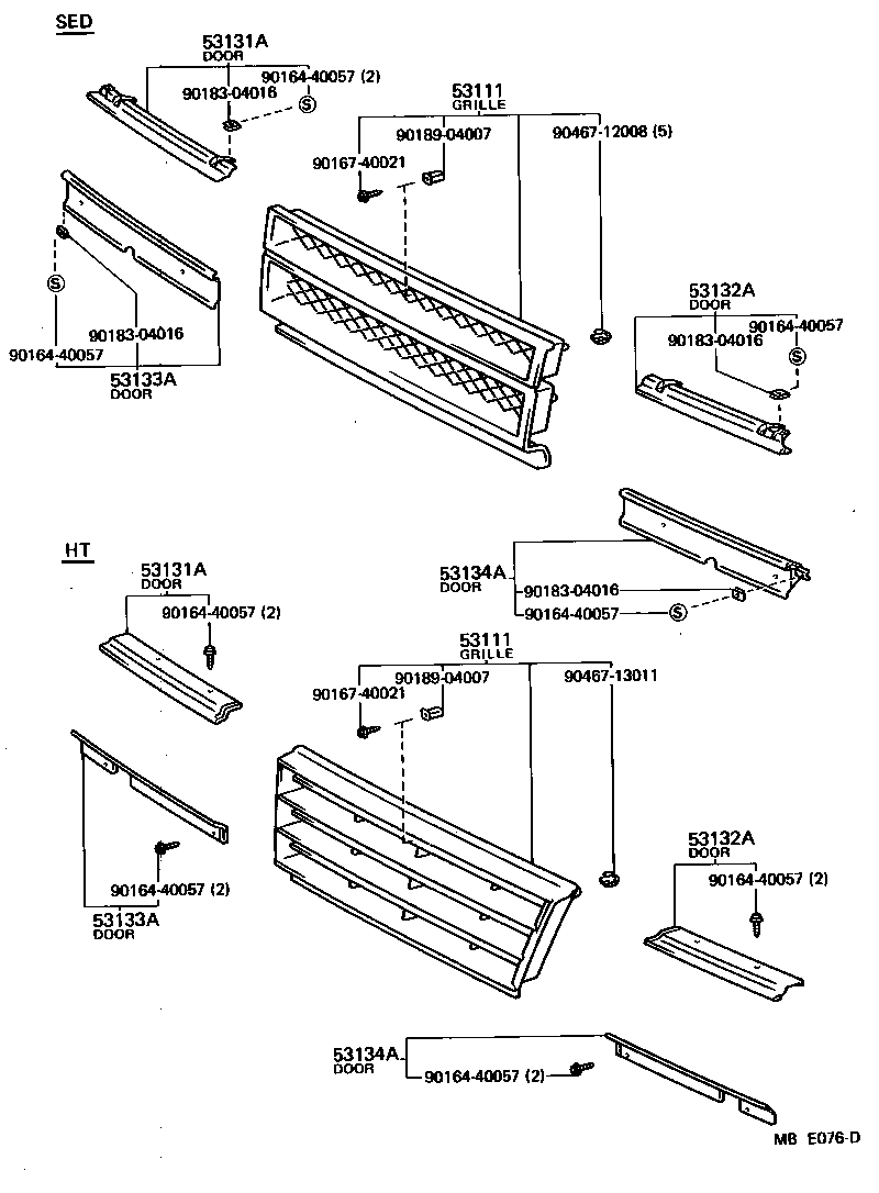 53133-29065 DOOR, HEADLAMP, LOWER RH product image