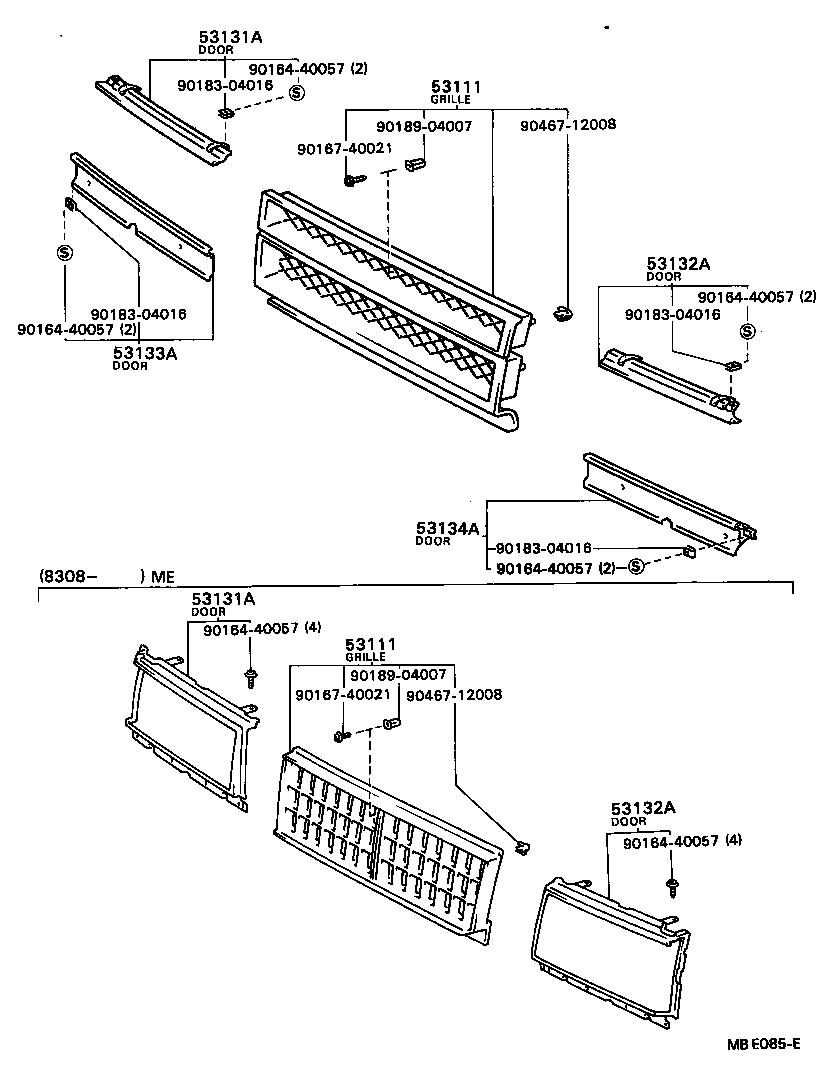 53100-29145 GRILLE, RADIATOR product image