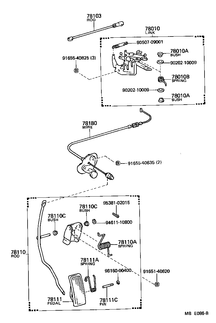 Toyota 78180-22350 WIRE ASSY, ACCELERATOR