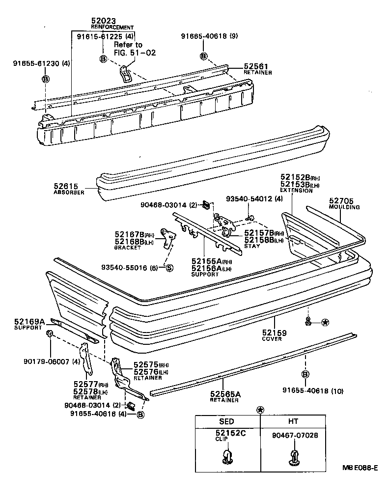 52016-22010 STAY SUB-ASSY, REAR BUMPER, LH product image