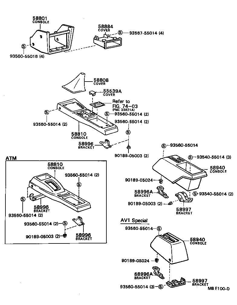 58811-16050-06 CONSOLE ASSY product image