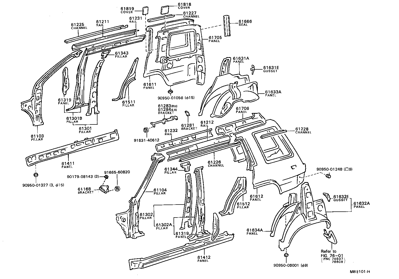 61022-16100 PILLAR SUB-ASSY, FRONT BODY, LH product image