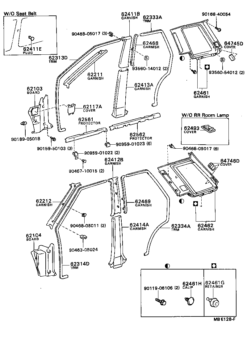 67771-23010 RETAINER, DOOR TRIM product image