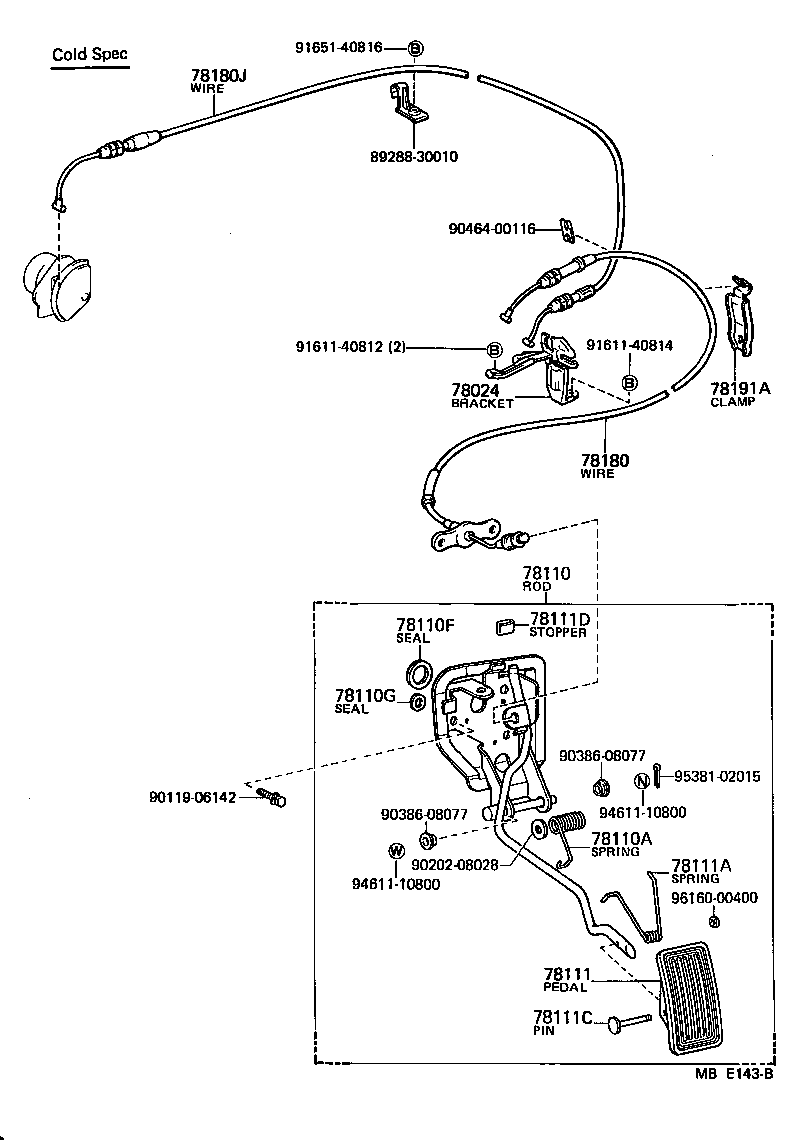 78180-30331 WIRE ASSY, ACCELERATOR product image