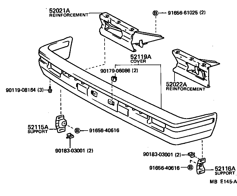 52021-10010 REINFORCEMENT SUB-ASSY, FRONT BUMPER product image
