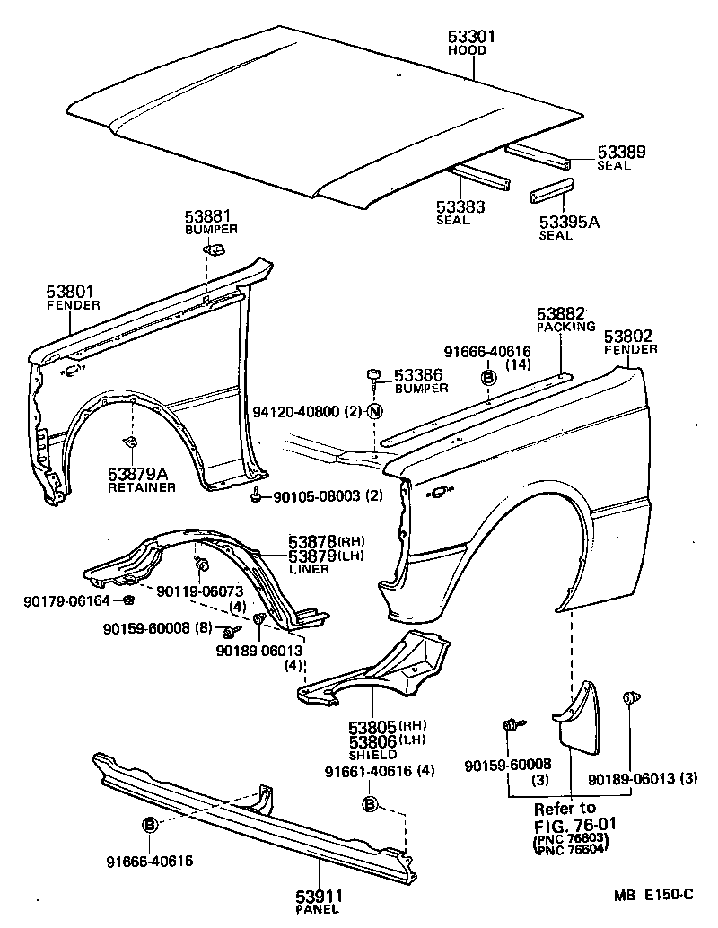 53801-10281 FENDER SUB-ASSY, FRONT RH product image