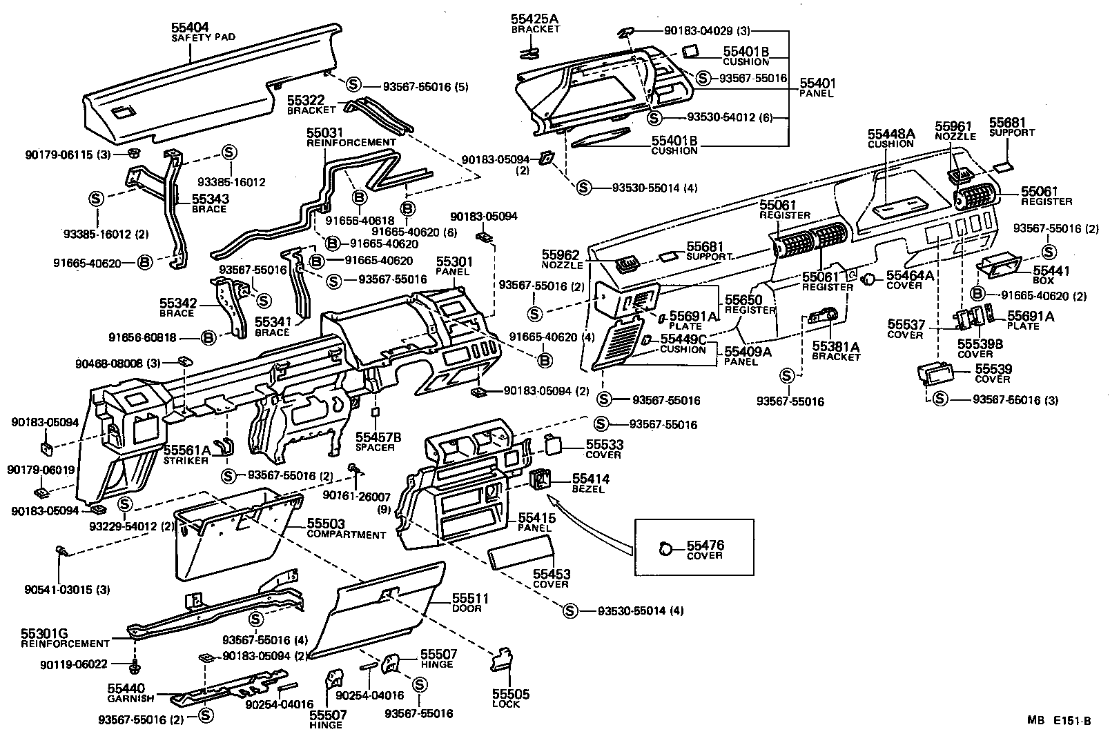 55063-10010 REGISTER, INSTRUMENT PANEL, NO.3 product image