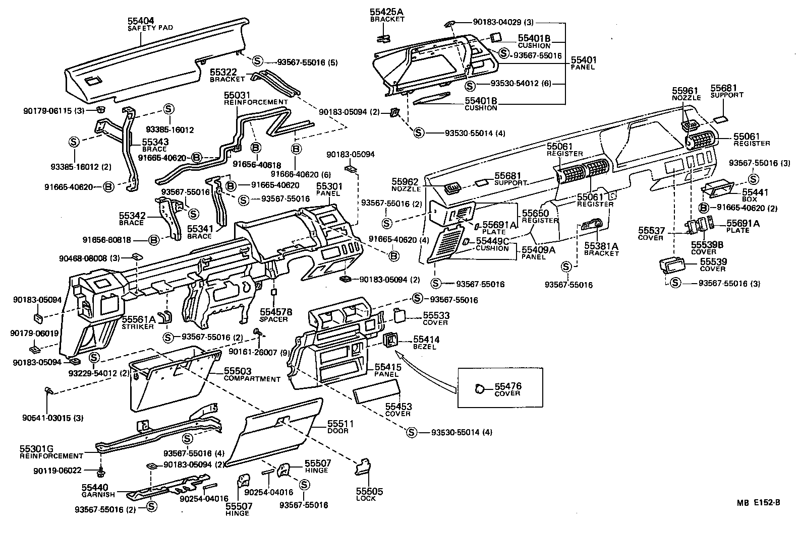 55443-10040 GARNISH, INSTRUMENT PANEL, CENTER product image