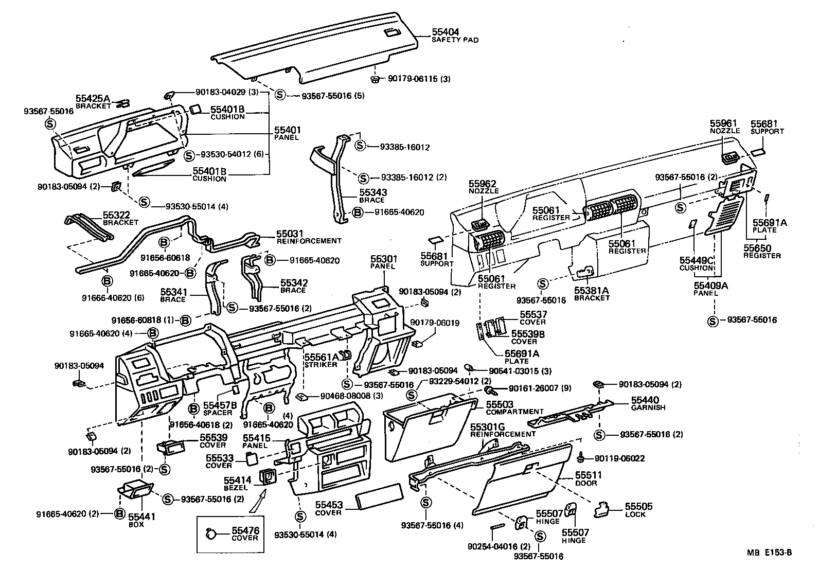 55443-10040 GARNISH, INSTRUMENT PANEL, CENTER product image