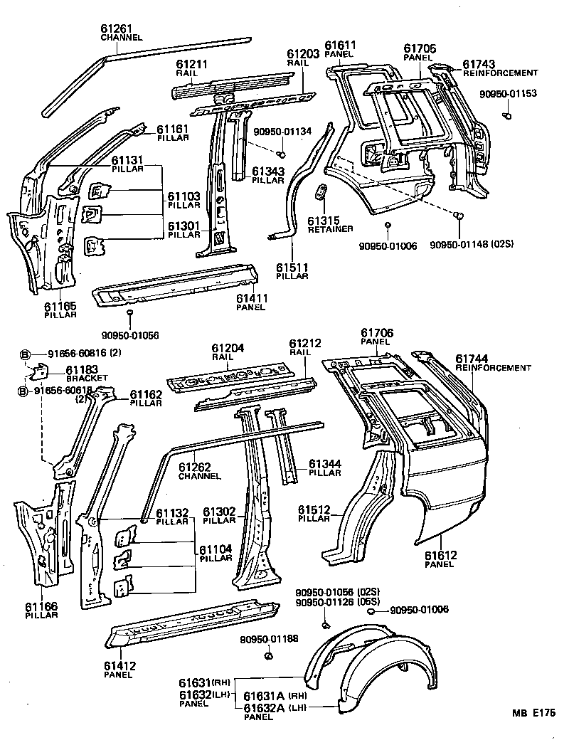 61601-10410 PANEL, QUARTER, RH product image