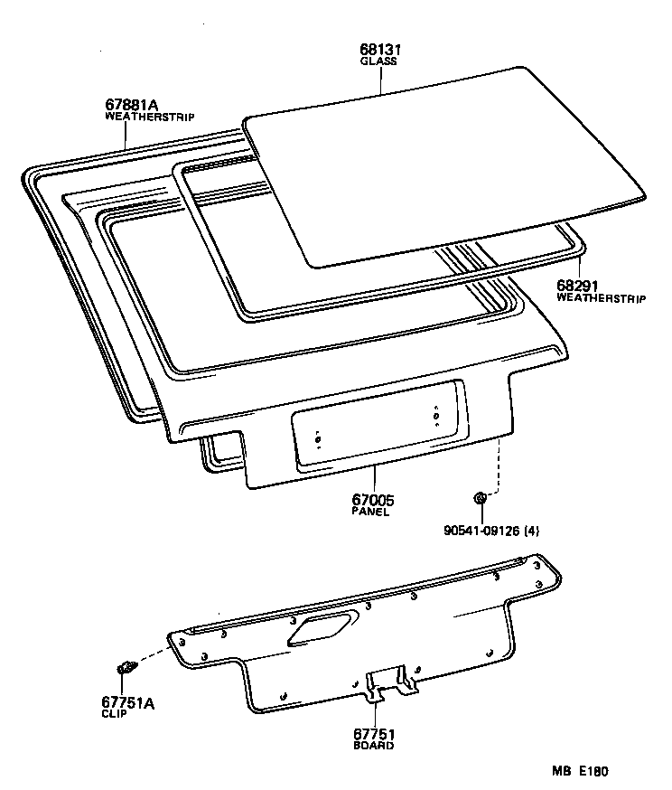 67005-10040 PANEL SUB-ASSY, BACK DOOR product image