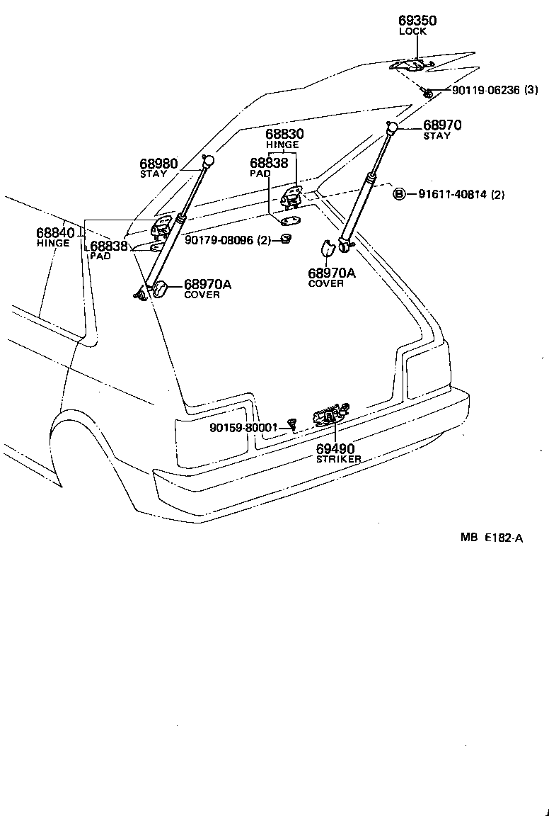 64640-10021 CONTROL ASSY, BACK DOOR LOCK product image
