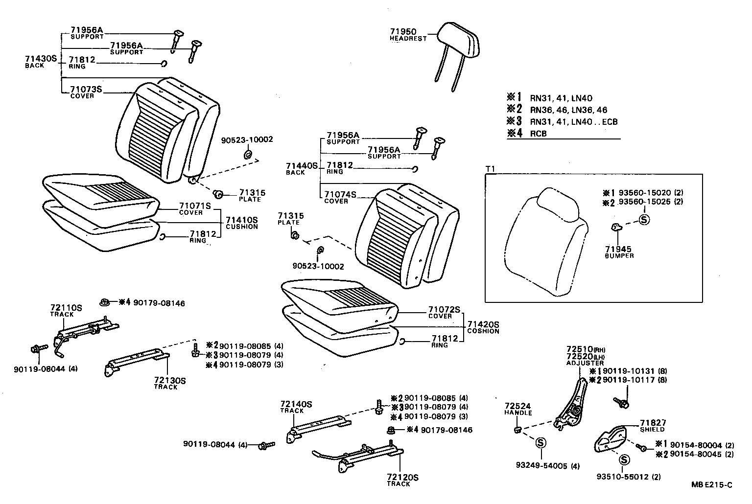 71073-95159-01 COVER, FRONT SEAT BACK(FOR BENCH TYPE) product image