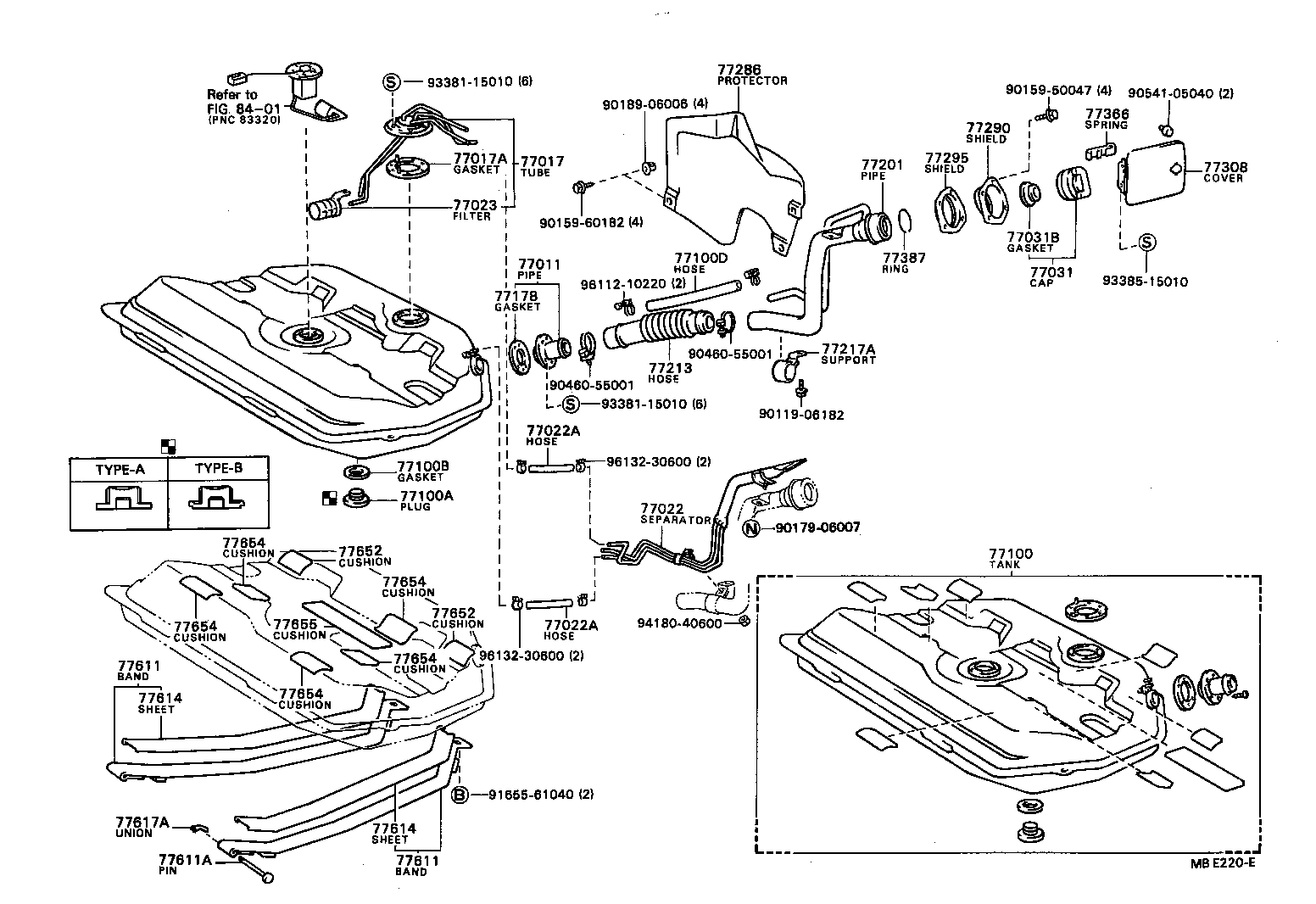 77011-16030 PIPE SUB-ASSY, FUEL TANK FILLER, LOWER product image