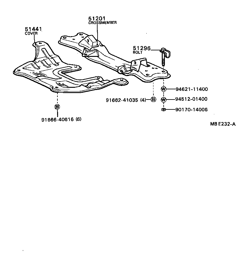 51441-91401 COVER, ENGINE UNDER, NO.1 product image