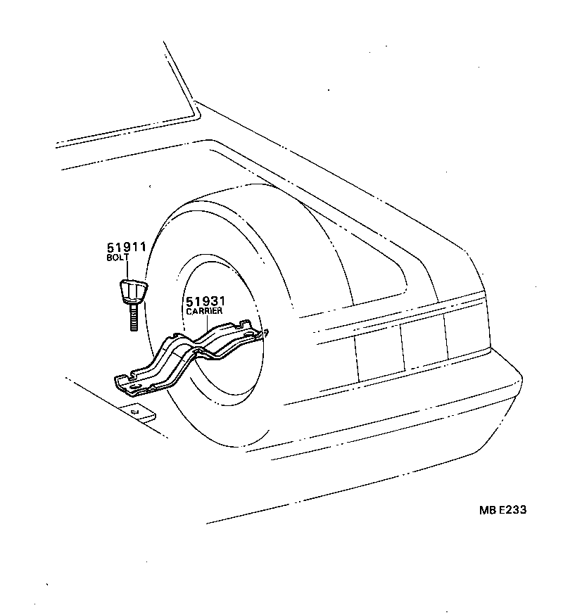 51931-91401 CARRIER, SPARE WHEEL, NO.1 product image