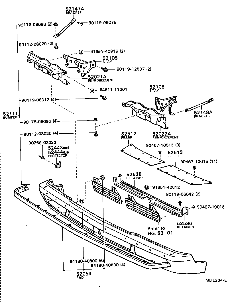 52021-91401 REINFORCEMENT SUB-ASSY, FRONT BUMPER, RH product image