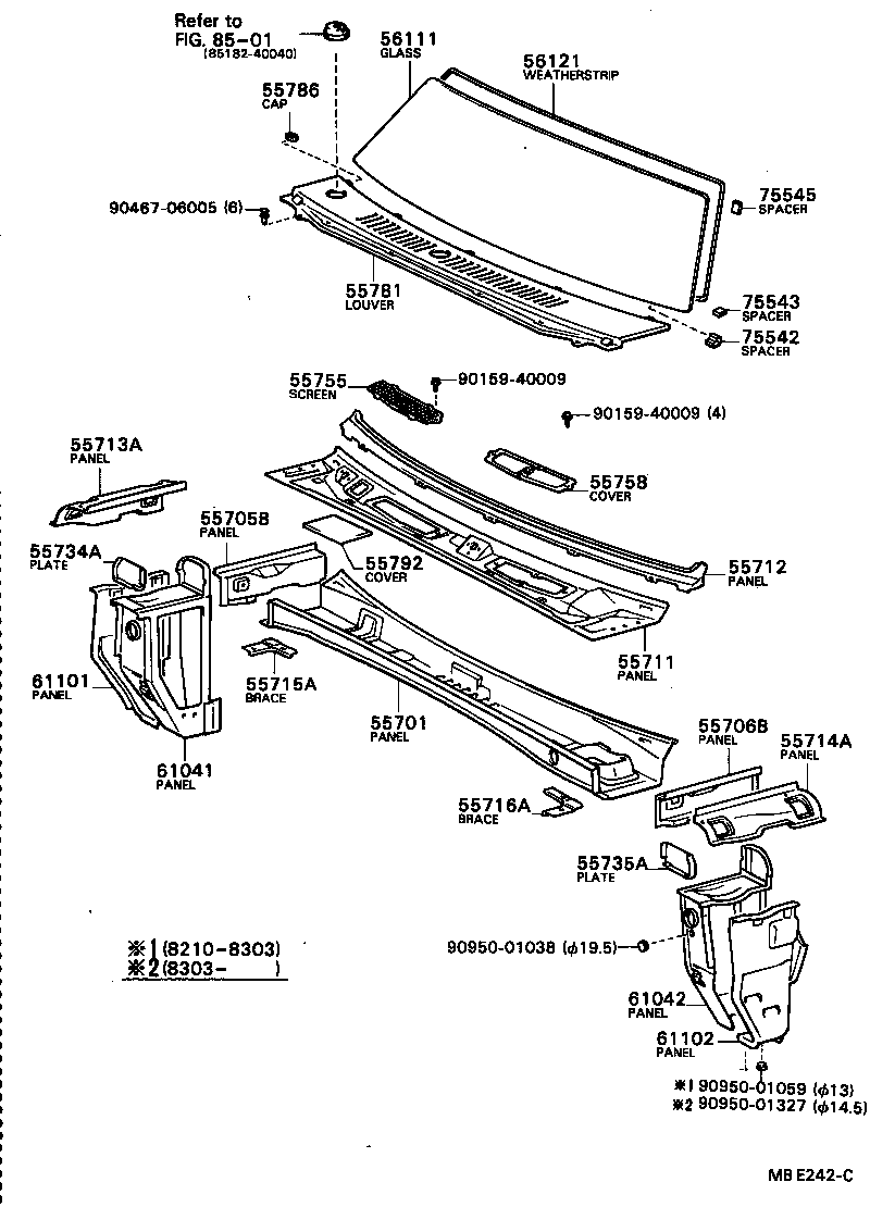 55702-91401 PANEL, COWL TOP, OUTER product image