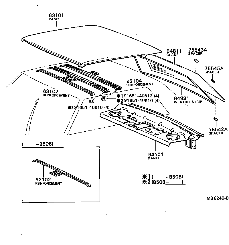 64801-91402 GLASS, BACK WINDOW product image