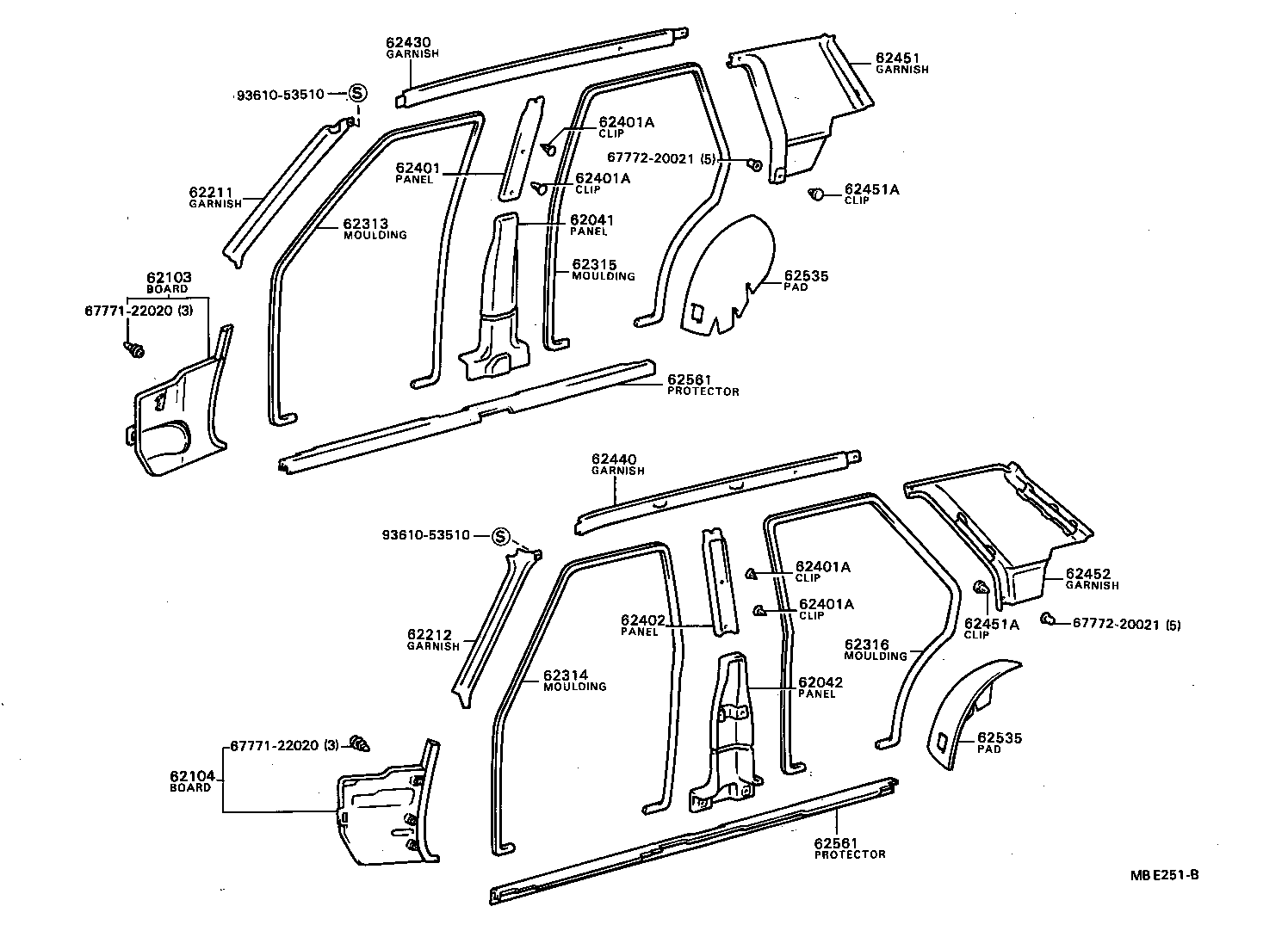 62333-91402-06 MOULDING, REAR DOOR OPENING TRIM, RH product image