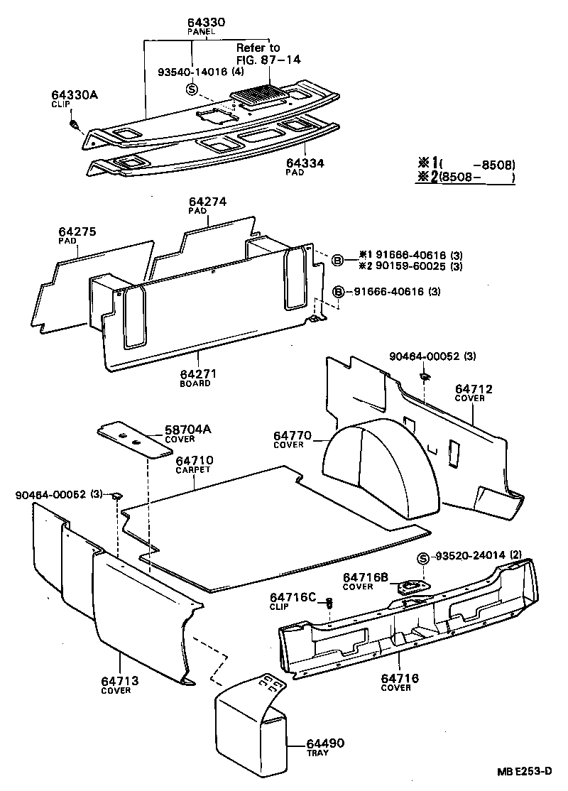 64353-91402 PAD, PACKAGE TRAY TRIM SILENCER product image