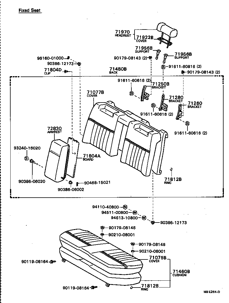 71260-91401 BRACKET ASSY, SEAT, OUTER LH product image