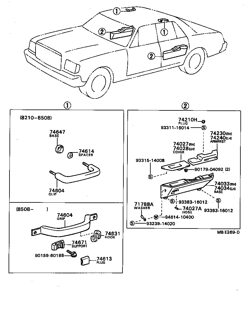 74202-91407 COVER SUB-ASSY, FRONT DOOR ARMREST UPPER, LH product image