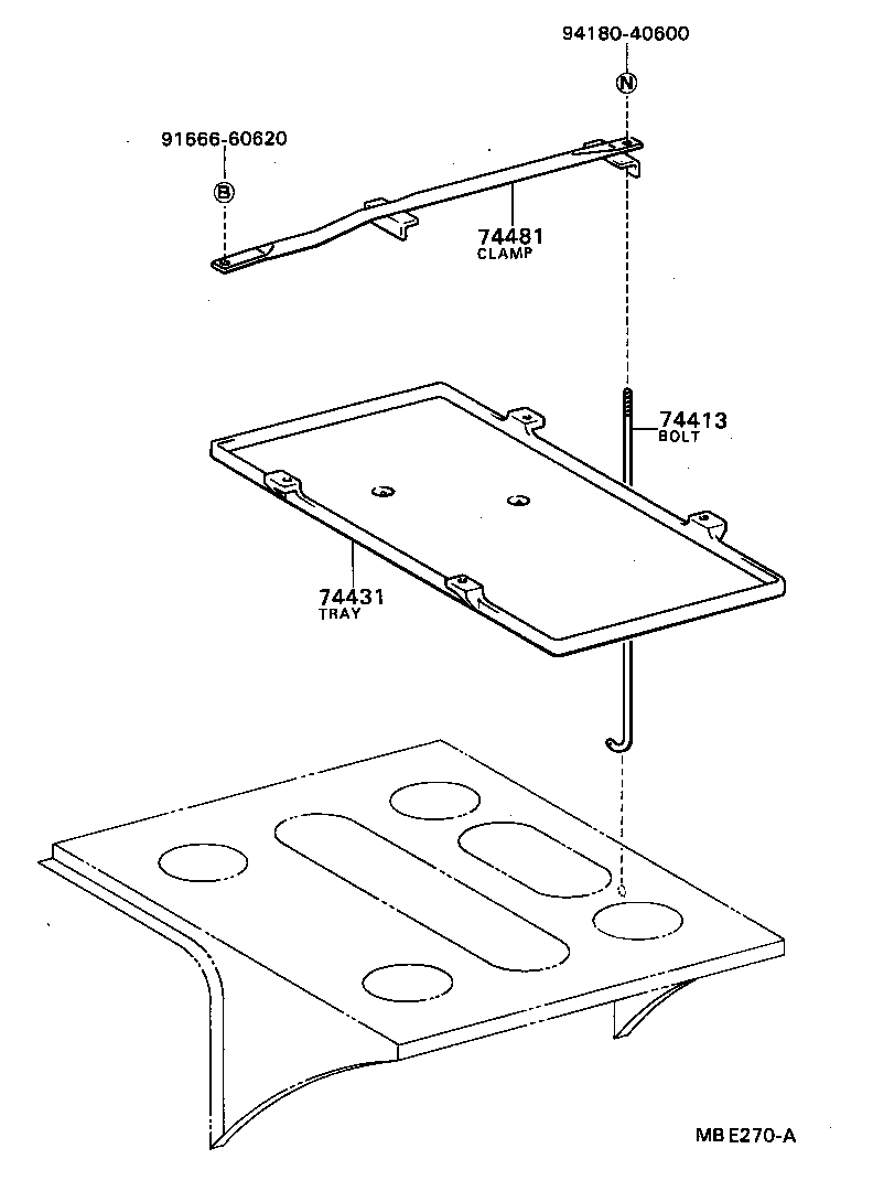 74404-91403 CLAMP, BATTERY HOLD DOWN product image