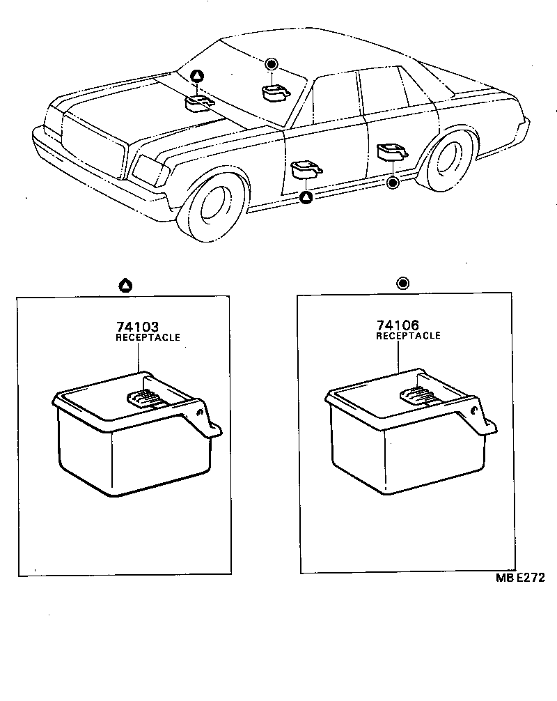 74110-91402 RECEPTACLE SUB-ASSY, ASH, NO.1 product image
