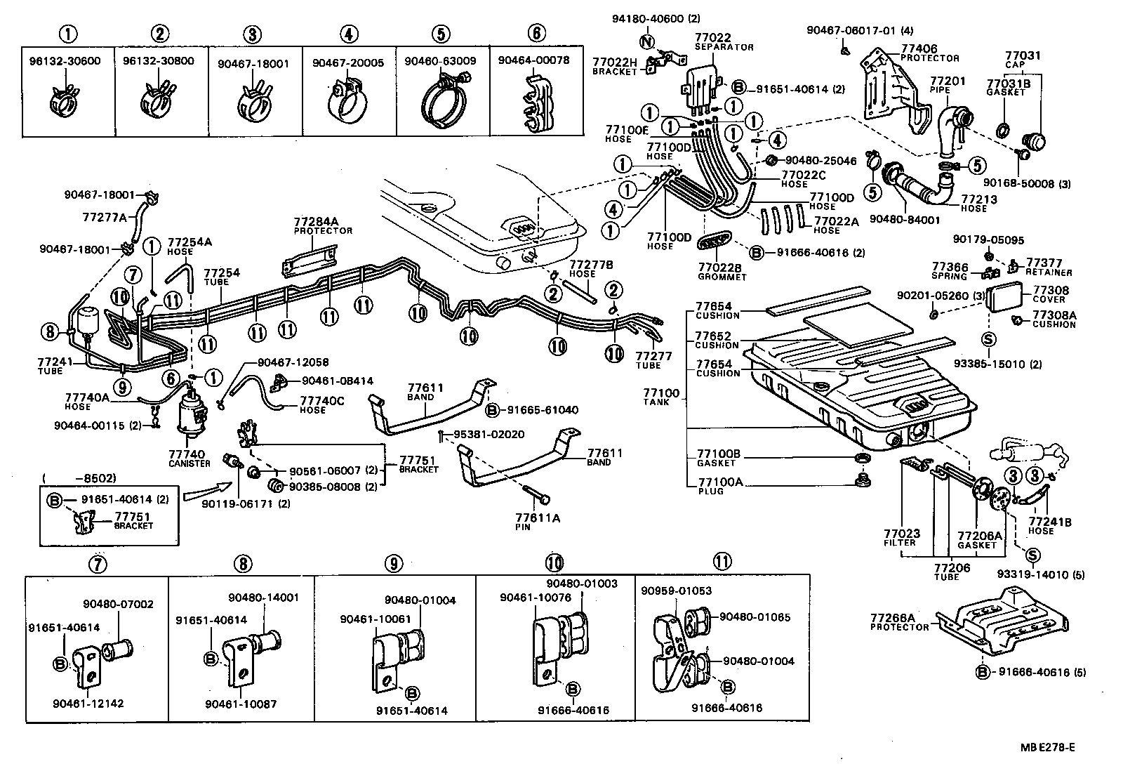 77017-91401 TUBE SUB-ASSY, FUEL TANK SUCTION product image