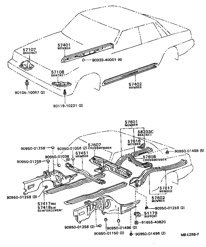 57402-32010 MEMBER SUB-ASSY, MAIN FLOOR SIDE, LH product image