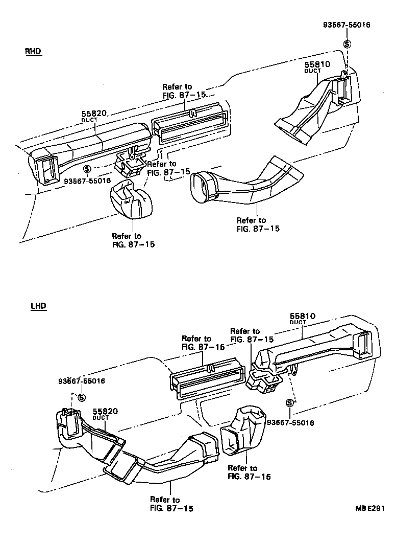55084-32010 DUCT ASSY, SIDE VENTILATOR, RH product image