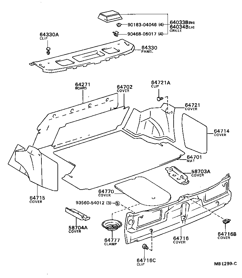 64271-32010 BOARD, ROOM PARTITION, NO.1 product image