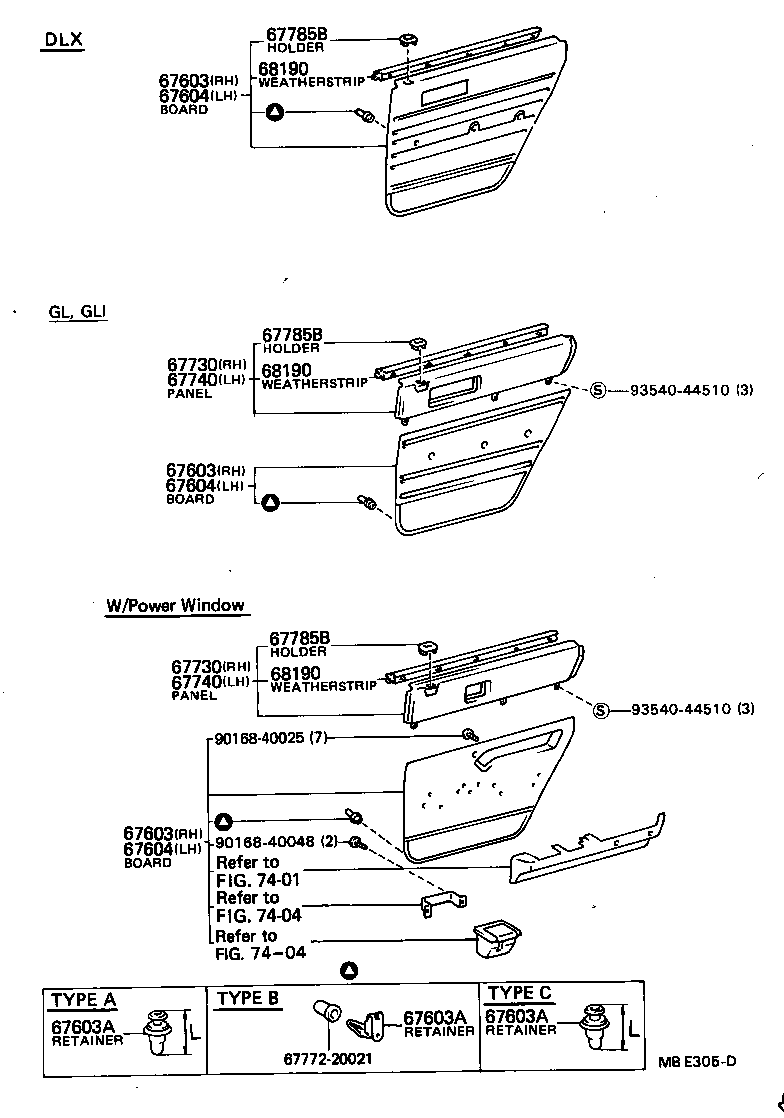 67004-32050 PANEL SUB-ASSY, REAR DOOR, LH product image