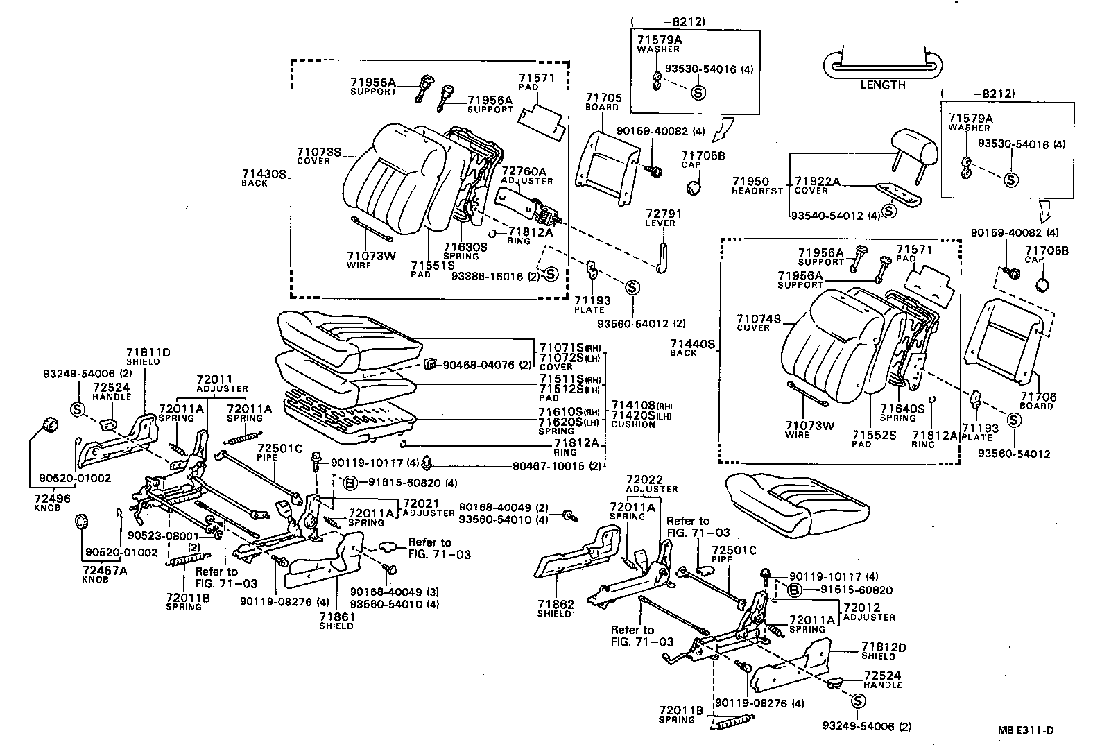 71610-32020 SPRING ASSY, FRONT SEAT CUSHION, RH(FOR SEPARATE TYPE) product image