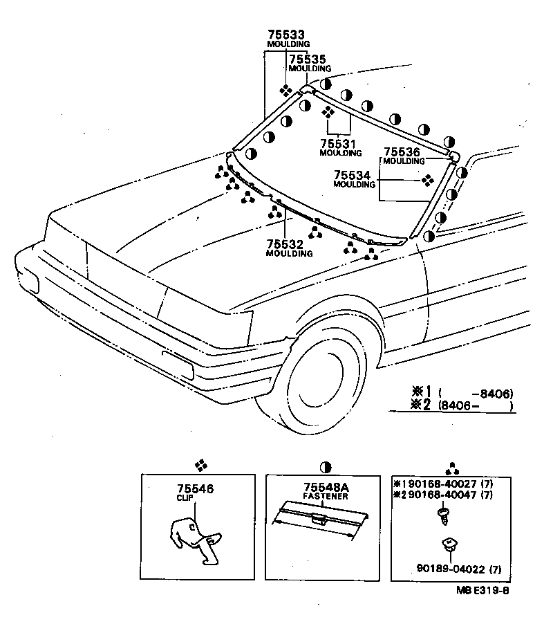 75535-32010 MOULDING, WINDSHIELD, LOWER product image