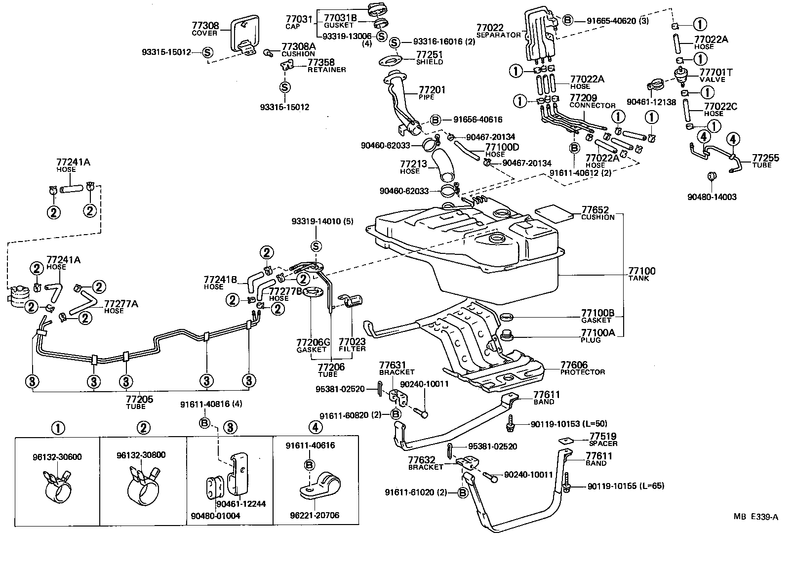 77205-60100 TUBE SUB-ASSY, FUEL MAIN product image