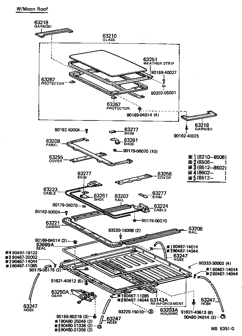 63147-90A02 BRACKET, ROOF PANEL REINFORCEMENT product image