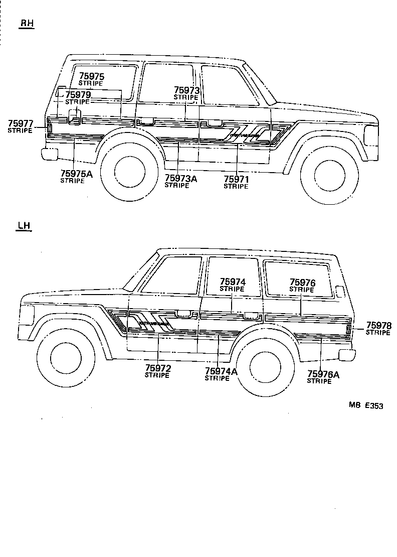 75979-90A01 STRIPE, FUEL FILLER OPENING LID product image