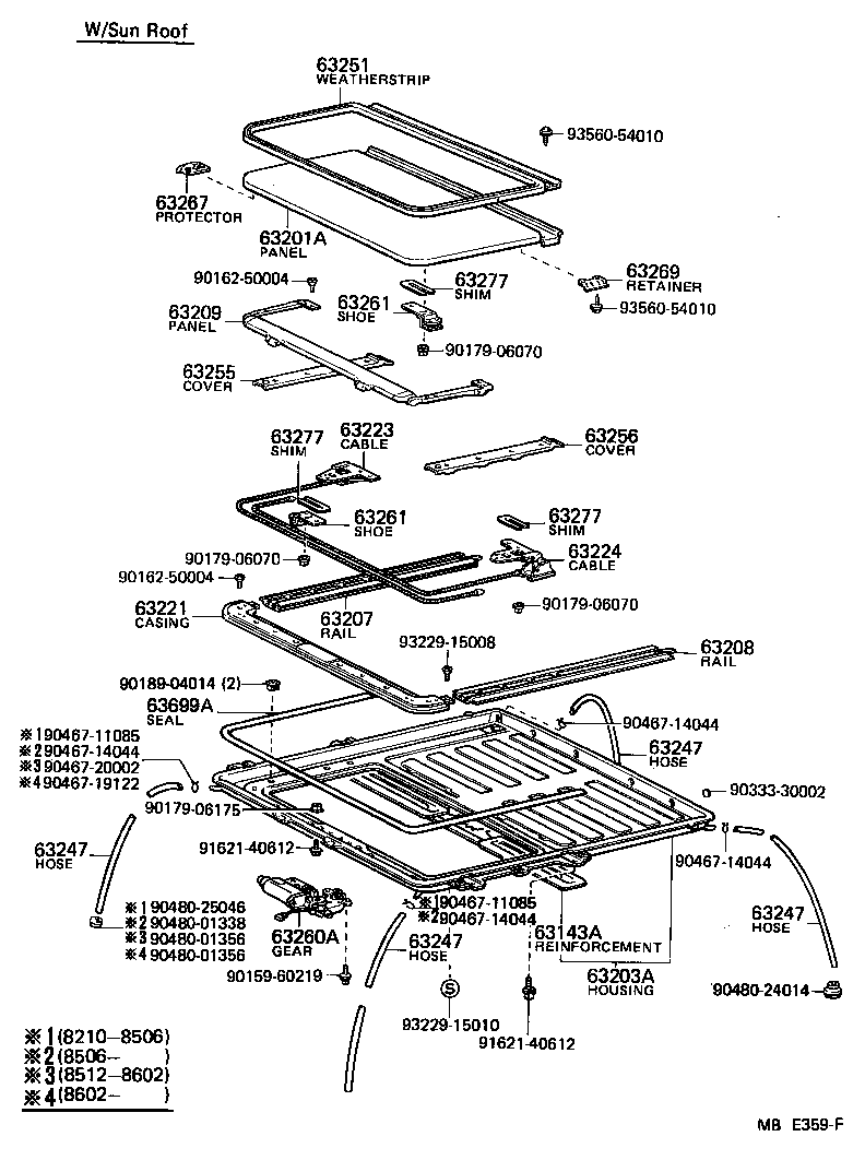 63111-90A02 PANEL, ROOF product image