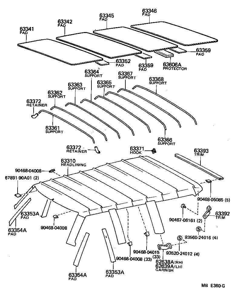 63306-90A00 TRIM SUB-ASSY, SUNSHADE product image