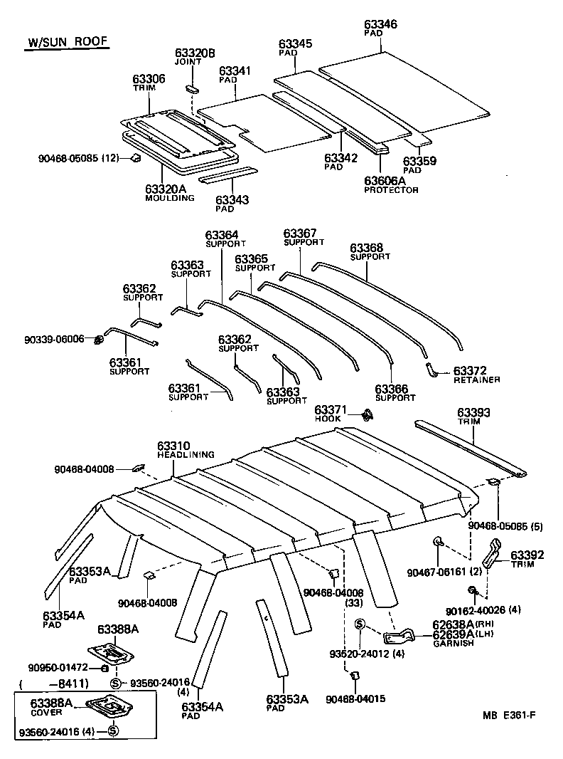 63306-90A00 TRIM SUB-ASSY, SUNSHADE product image