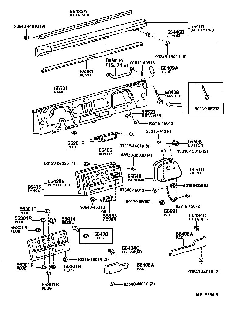 55031-90809 PANEL SUB-ASSY, INSTRUMENT product image