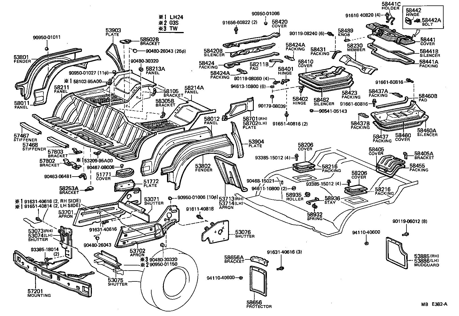 53705-95A01 SHUTTER SUB-ASSY, HOT AIR, UPPER product image