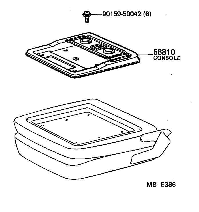 58831-95A04 CONSOLE ASSY product image